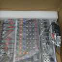 Depusheng Audio Mixer Professional 8 channel,DX8 Sound Board DJ Mixing Console System Interface USB MP3 Input Bluetooth 48V Phantom Power,Black, USB Audio Mixer for PC,for Studio Karaoke Live Music