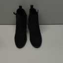 Rilista Ankle Boots for Women Chunky Block Heel Side Zipper Pointd Toe Suede Fall Winter Bootie Shoes (9.5, Black)