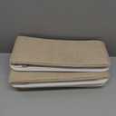 Kntiwiwo Small Fabric Storage Bins, 15x6x5 inch Narrow Storage Baskets 4-Pack Long Storage Basket for Organizing with Handles, Decorative Basket for Closets, Shelves, Toilet Paper, Beige