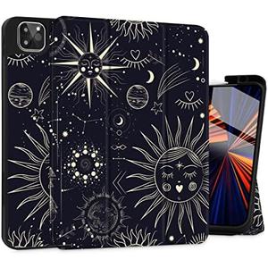 May Chen Case for iPad Pro 11 inch (2nd, 3rd & 4th Gen(2018/2020/2021/2022) - Slim Protective Case - Wireless Apple Pencil Charging - PU Back Cover Trifold Stand & Sleep/Wake Cover, Celestial Space