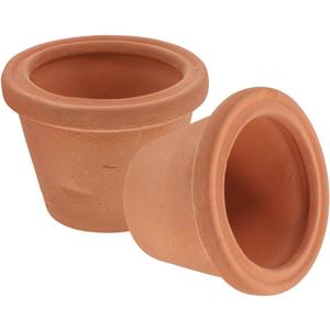YARNOW 2pcs Tiny Terracotta Pots - 1 Inch Small Mini Clay for Succulents and Crafts, Ideal for Indoor Garden Decor