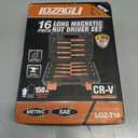 16Pcs Long Magnetic Nut Driver Set for Impact Drill | 6 Inch Long Nut Driver Set | SAE and Metric | 1/4 Inch Hex Shank | Cr-V Steel (16PCS Magnetic Nut Driver (Long))