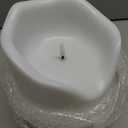Homemory 6.3" x 8" Extra Large Outdoor Waterproof Candle with Auto 6-Hour Timer, Big Flameless Candle, Extra Wide and Tall Pillar Candle Battery Operated, White Plastic Made, Long Last for Months