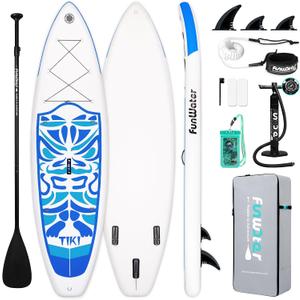 FunWater Inflatable Stand Up Paddle Board with Beginners SUP Accessories
10'6'' SUP,Anti-Slip EVA Deck,Versatile Yoga/Big Fin Inflatable Paddle Boards for Adults & Youth of All Skill Levels