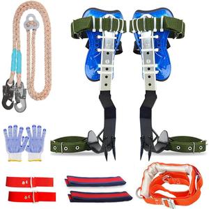 Tree Climbing Spikes Set, Adjustable 304 Stainless Steel Spikes with Non-Slip Pedals, 2-Gear Design