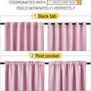 NICETOWN Blackout Curtain Panels for Living Room - (Rouge Pink Color) 29x30 inch, 2 Panels Set, Room Darkening Blackout Drapes for Window