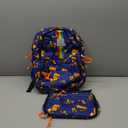 CAMTOP Backpack for Kids, Boys Girls Preschool Backpacks with Lunch Box Toddler Kindergarten School Bookbag Set (Rainbow Strip Navy)