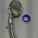 Marbrasse High Pressure Shower 3-Settings Handheld Showerhead with ON/Off Full Shutoff Push Button and Switch to Control Flow, Angle-Adjustable Water Saving Body Sprays(Chrome)