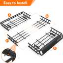 FIVKLEMNZ Car Rooftop Cargo Carrier Roof Bag Waterproof for All Top of Vehicle with/Without Rack Includes Topper Anti-Slip Mat + Reinforced Straps + 6 Door Hooks + Luggage Lock