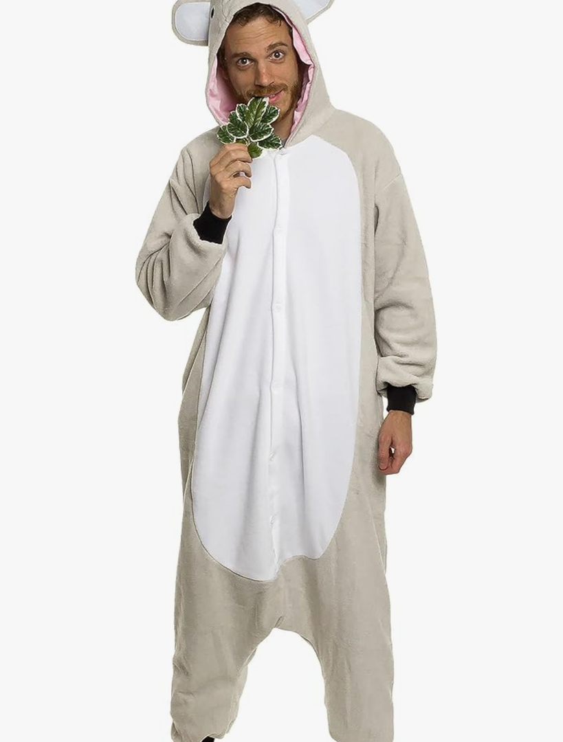 Funziez! Adult Onesie Halloween Costume - Animal and Sea Creature - Plush One Piece Cosplay Suit for Adults, Men and Women, S