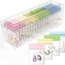 Acrylic Jewelry Box Organizer, Clear Jewelry Organizers and Storage with 20 Portable Anti Tarnish Jewelry Bags, Travel Jewelry Case for Rings Earrings Necklaces