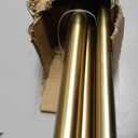 Heavy Duty Double Curtain Rods, 1 1/8IN Diameter Nonadjustable Dual Window Rods 144IN/12FT Length with Luxury Adjustable Brackets, Warm Gold