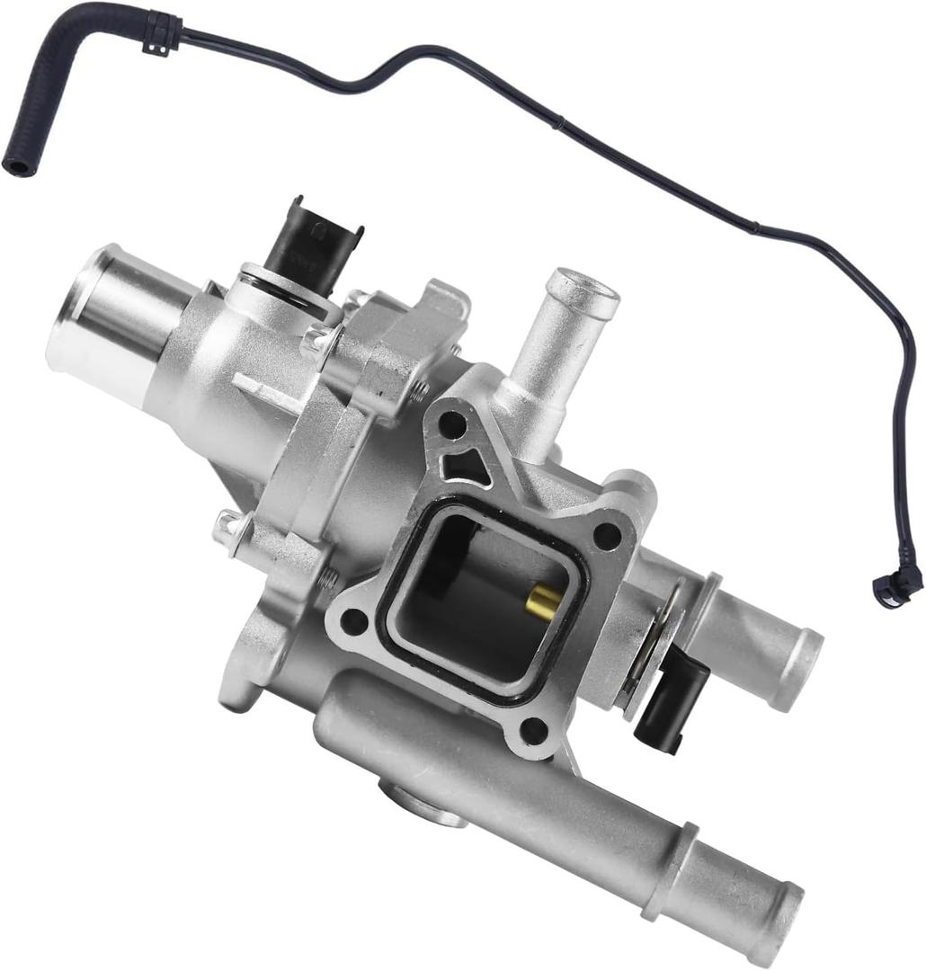 902-033 Aluminum Engine Coolant Thermostat Housing Assembly with Throttle Body Inlet Heater Pipe Fit for Cruze 11-16, Cruze Limited 16, Sonic 12-2018, Trax 13-2020, Replace 25192228