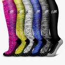 6 Pack Copper Compression Socks for Women and Men Circulation-Best Support for Medical, Running,Nursing,Athletic L/XL