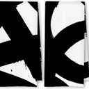 Abstract Black and White Kitchen Towels Set of 2, Modern Black and White Dish Tea Towels for Kitchen, Abstract Decor Hand Towels, Modern Bathroom Decor, 16x24 Inches