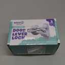 Door Lever Lock (2 Pack)  Prevents Toddlers from Opening Doors  Easy One-Hand Operation for Adults  Durable ABS with 3M Adhesive Backing  No Tools Needed for Install (White)