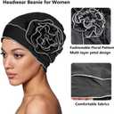4 Pieces Cotton Chemo Turbans Headwear Beanie for Women Soft Head scarf Cap Elastic Chemo Hats Covers Wraps for Cancer Patient Hair Loss