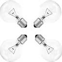 Globe Light Bulbs,G25,40W Incandescent Dimmable, 4000K Soft White Warm Glow, E26/E27 Base, 3.15-inch Crystal Clear Glass for Vanity Bathroom Mirror Pendant Lighting (4)