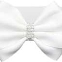 Women's Elastic Bow Belt Wide Rhinestone Stretch Belts Ladies Waist Accessories for Dress Jeans