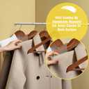 Wooden Hangers 90 Pack,Wooden Clothes Hanger for Daily Used,Heavy Duty Wood Hangers with Pant Bar & Precisely Cut Notches,Premium Hanger for Heavy Coats,Shirts,Suits,Dresses (Walnut)