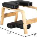 Yes4All Wooden Stool with PU Foam Pad, 24.6"D x 7.1"W x 15.2"H