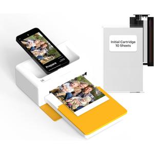 KODAK Dock Plus 4x6'' Photo Printer, 10 Sheets, Docking & Bluetooth Smartphone Printer for iPhone & Android, Instant Color Prints, 4PASS Dye Sublimation