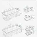 Cobbe Adhesive Shower Caddy 5-Pack, Large Wall Mounted Shower Shelves Rack, Organizer Storage Accessories with Soap Dish&Toothbrush Holder, Shelves for Bathroom Storage & Home Kitchen Decor, White