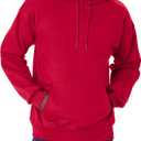 Hanes Men's Ultimate Sweatshirt, Heavyweight Fleece Hoodie, Cotton Sweatshirt for Men (Maroon), L