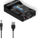 HDMI to SCART Converter Adapter with MHL Support - NTSC/PAL Output for CRT TVs, VHS Video recorders, DVD Recorders -MHL Phone to TV Converter -Coaxial to HDMI Signal Converter Box for Old TV