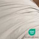 Washed Linen Color Duvet Cover Set Queen Size, 3 Piece Prewashed Microfiber Cotton-Like Bedding Set, Duvet Cover 90x90 with Button Closure, 2 Pillow Shams for All Seasons, Comforter Not Included