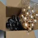 Ephlyn 42 Pack 2025 Graduation Cake Toppers Grad Cap Diploma Balls Tassel Firework Congrats Grad Cake Decorations for 2025 High School College Senior Graduation Supplies Black Gold