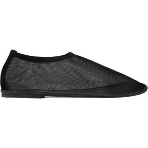 Mesh Sock Ballet Flats for Women Nylon Tulle Slip on Mary Jane Flats Sheer Comfortable Casual Dress Ballerina Shoes (8.5, Black)