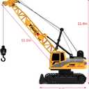Dwi Dowellin Remote Control Crawler Crane for Boys,11-Channel 2.4GHz RC Construction Crane Toy for Kids Age 3 4-7 8 9 10 Year Old