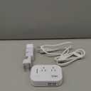 FOVAL Power Step Down 220V to 110V Travel Voltage Converter International Power Adapter for Hair Straightener/Curling Iron with 4-Port USB Charging US/UK/AU/EU Universal Plug Adapter (White)