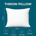 LANE LINEN 20x20 Throw Pillow Insert - Set of 4 White Pillow Inserts for Decorative Pillow Covers, Throw Pillows for Bed, Decorative Pillows for Bed, Couch Pillows, Throw Pillows for Couch