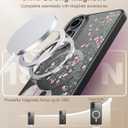 Goodon for Galaxy S25 Edge Case, Wireless Charging Compatible, Shockproof Translucent Matte Cover - Cute Floral Design Phone Case for Women Girls - Elephant Flowers