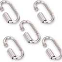 SHONAN Heavy Duty Marine Chain Quick Links, Stainless Steel Chain Connectors, Corrosion Resistant Locking Carabiners (2.3 Inch, 5 Pack)