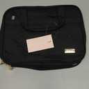 NISHEL Travel Toiletry Bag for women, Portable Hanging Organizer for Travel-Sized Shampoo, Conditioner, Brushes Set, makeup Accessories, Medium Size, Black