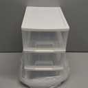 Gonice Small 3 Drawer Storage Organizer, White Plastic Drawer Storage, Small Desktop Organizer for Home, Office