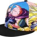 Dragon Ball Z Majin Buu & Goku Sublimation Panel Baseball Cap Multicolor