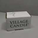 Village Candle Pure Linen Large Glass Apothecary Jar, Scented Candle, 21.25 oz., White