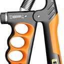 Grip Strength Trainer, Hand Grip Strengthener with Adjustable Resistance 11-220Lbs(5-100KG), Automatic Counter, Ergonomic Design, Forearm Strengthener for Musicians Athletes and Injury Recovery