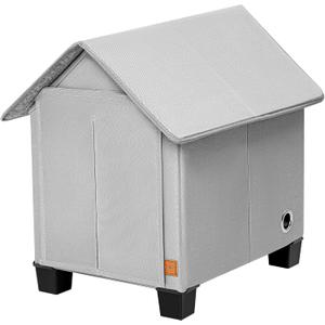 Insulated Dog House Outdoor with Warm Mat and Elevated Feet,Weatherproof Puppy House Dog Bed for Small Dog and Cat,Max Pets Size 15.7 X 11.4 Inches