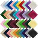 Newcotte 40 Pcs Pocket Squares for Men Assorted Solid Color Handkerchief Suit Pocket Handkerchief Soft Square Handy