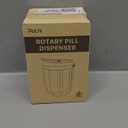 PULIV Large Pill Bottle Organizer, Supplement Organizer for Holding 6 Various Vitamins, Pill Box Case with Anti-Mixing & Wide Opening Design, Easy to Retrieve Meds, Includes 20 Pcs Stick-on Labels (Black)