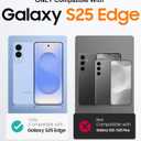 Temdan Magnetic for Samsung Galaxy S25 Edge Case Clear, [Innovate Stand][Military Grade Drop Protection][Non Slip][[Anti- Yellow] Shockproof Phone Case for Galaxy S25 Edge 2025 -Clear