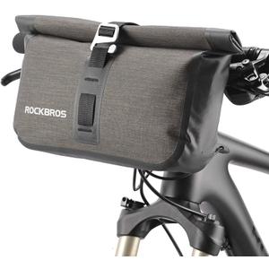 ROCKBROS Bike Handlebar Bag Waterproof Bicycle Front Handlebar Bike Bag 6L Bikepacking Bag for Mountain Road Bicycles