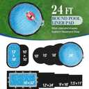 24 FT Round Pool Liner Pad for Above Ground Pool, Durable Pre-Cut Under Pool Padding, Puncture Protection and Extend Liner Life