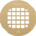 Oatey 42360 Universal 4-1/4 in. Snap-Tite Round Shower Strainer in Brushed Gold