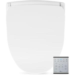 Bio Bidet Slim Two Electric Bidet Toilet Seat Round, Warm Water, Heated Seat, Night Light, Front and Rear Wash, Wireless Remote Control, White